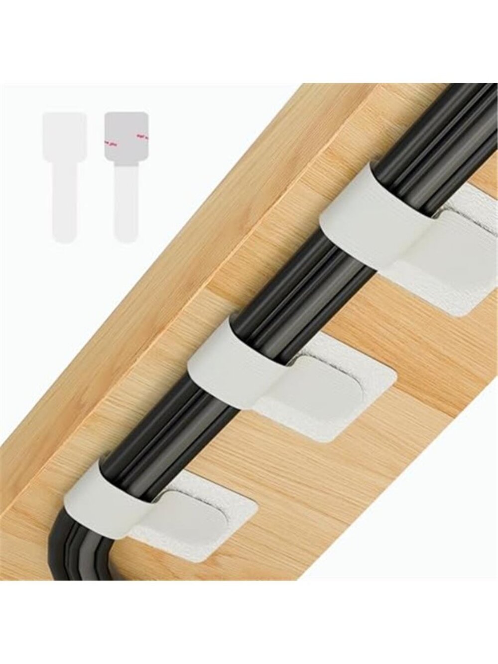 50 Pack Self Adhesive Cable Ties Hook Loop Cord Organizer Wire Management Clips